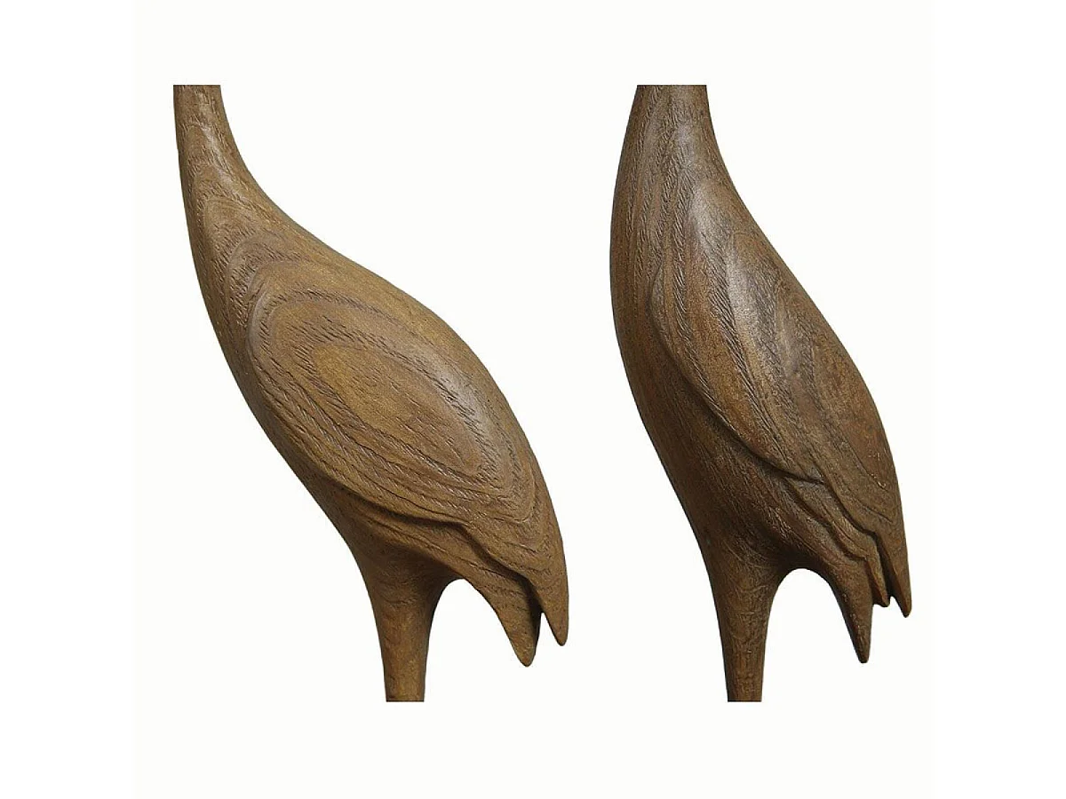 Statues duo oiseaux Résine Marron - Interior's