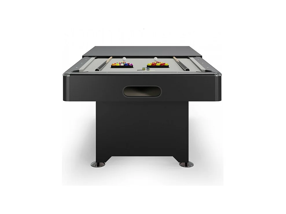 Billard Américain convertible Table dinatoire - 212 x118 x86 cm -Retour de boules automatique et Accessoires inclus