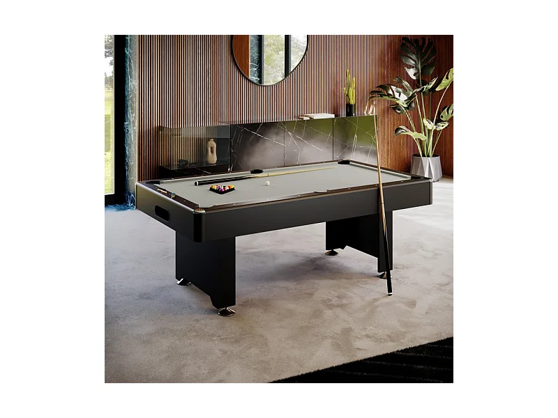 Billard Américain convertible Table dinatoire - 212 x118 x86 cm -Retour de boules automatique et Accessoires inclus