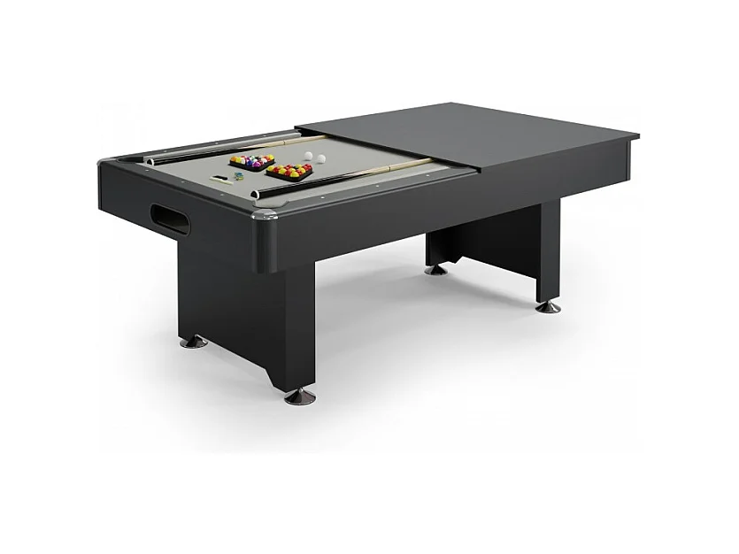 Billard Américain convertible Table dinatoire - 212 x118 x86 cm -Retour de boules automatique et Accessoires inclus