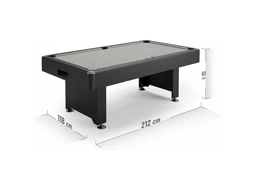 Billard Américain convertible Table dinatoire - 212 x118 x86 cm -Retour de boules automatique et Accessoires inclus