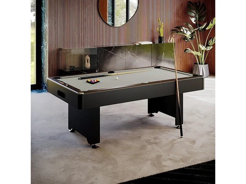 Billard Américain convertible Table dinatoire - 212 x118 x86 cm -Retour de boules automatique et Accessoires inclus