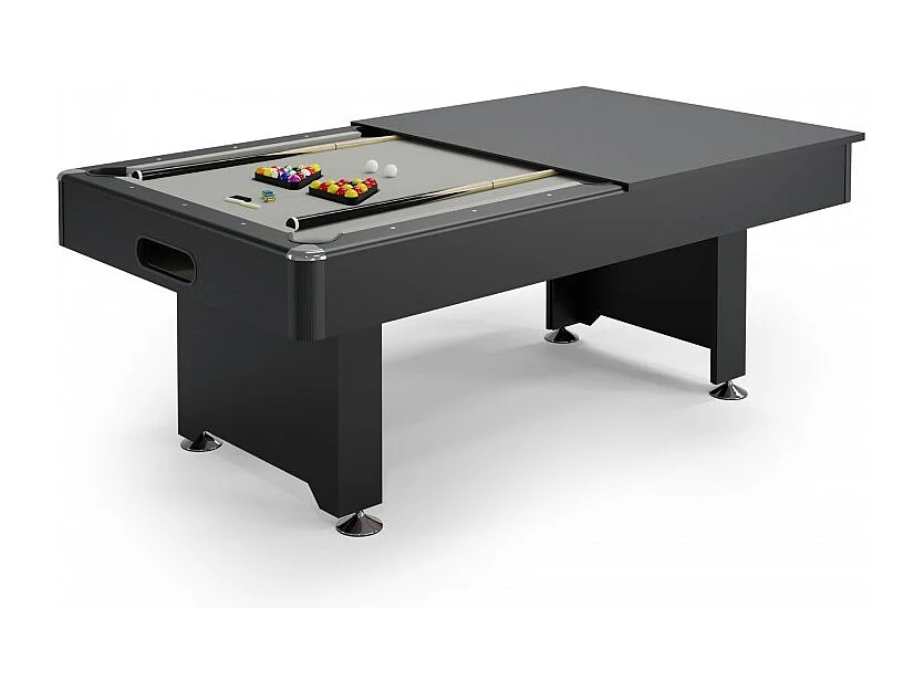 Billard Américain convertible Table dinatoire - 212 x118 x86 cm -Retour de boules automatique et Accessoires inclus