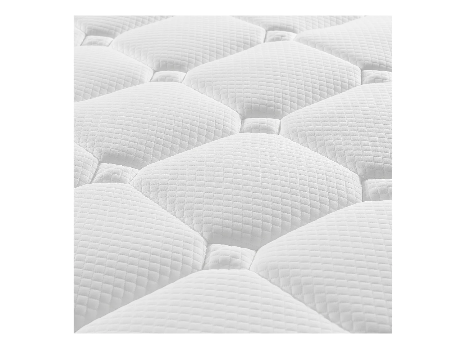 Federkernmatratze 140×200 cm - 20 cm Dicke - Härtegrad H3 - mit 7-Zonen-Taschenfederkern - weiß + grau