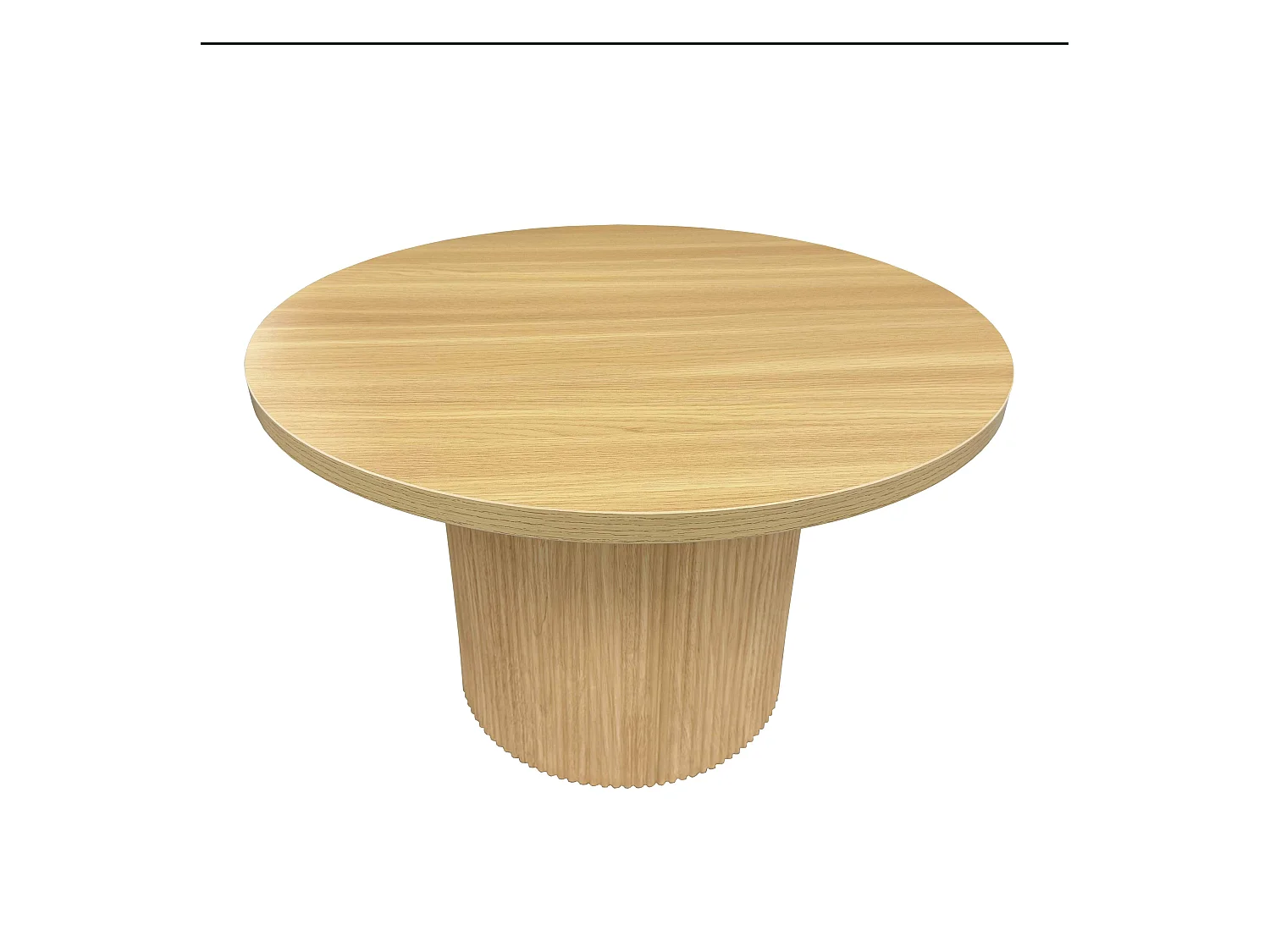 Table basse scandinave ronde 70 cm en bois clair