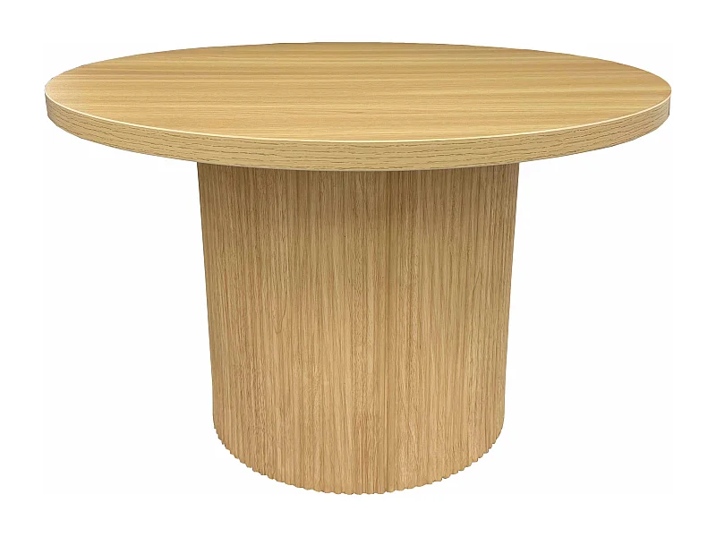 Table basse scandinave ronde 70 cm en bois clair