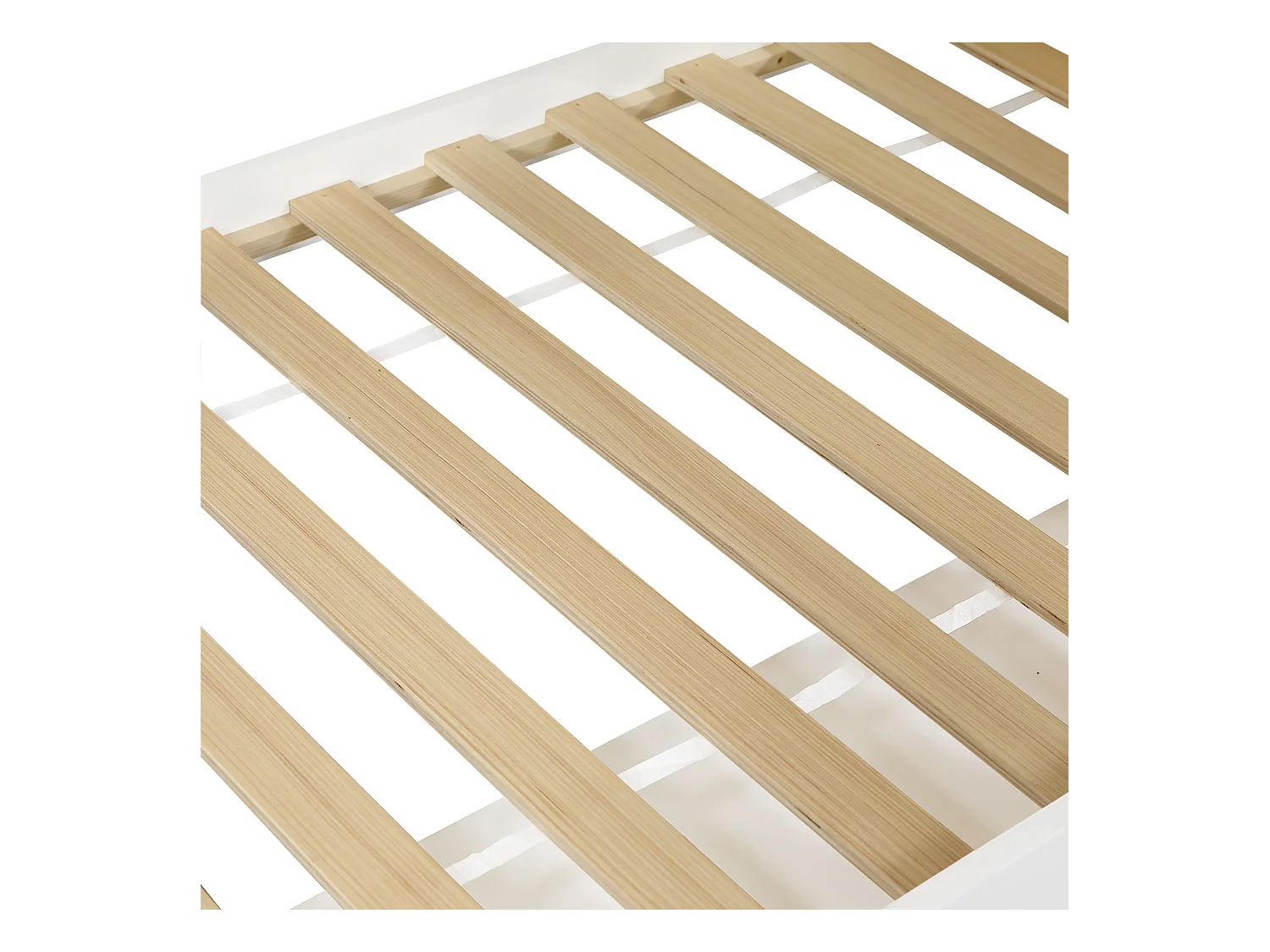 Lit superposé 90x200 cm - avec échelle de sécurité - meuble à chaussures à 4 compartiments - avec étagères - Bois massif + MDF - Blanc