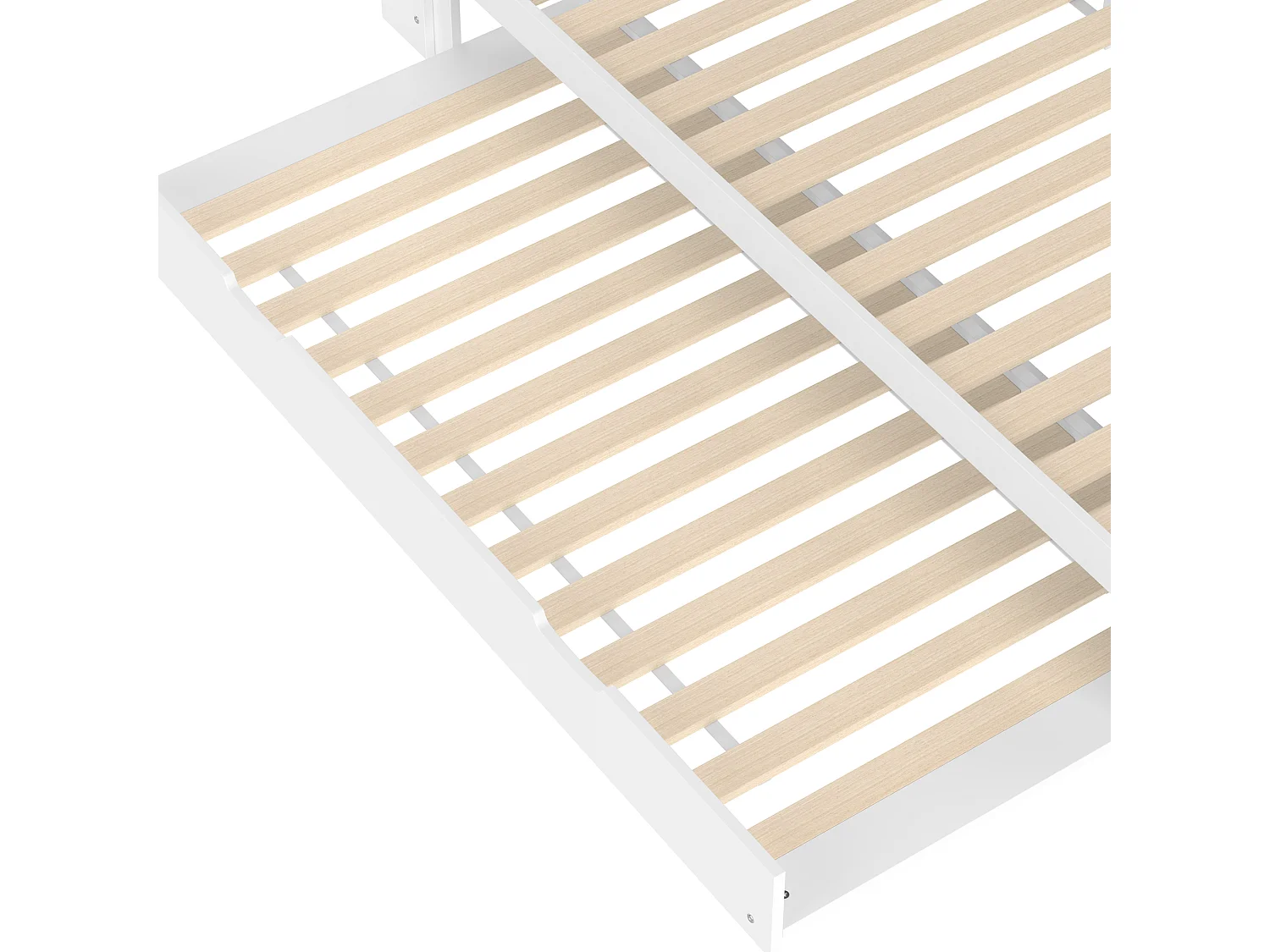 Sofá-cama 90×200 cm - com USB + Type-C - com armazenamento - com cama extra - branco (colchão não incluído)