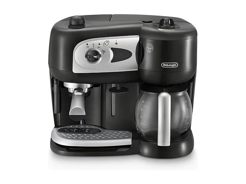 Machine Expresso combiné pompe - DELONGHI - BCO261B.1 - 15 bars - Dosettes et Café moulu - Noir et blanc