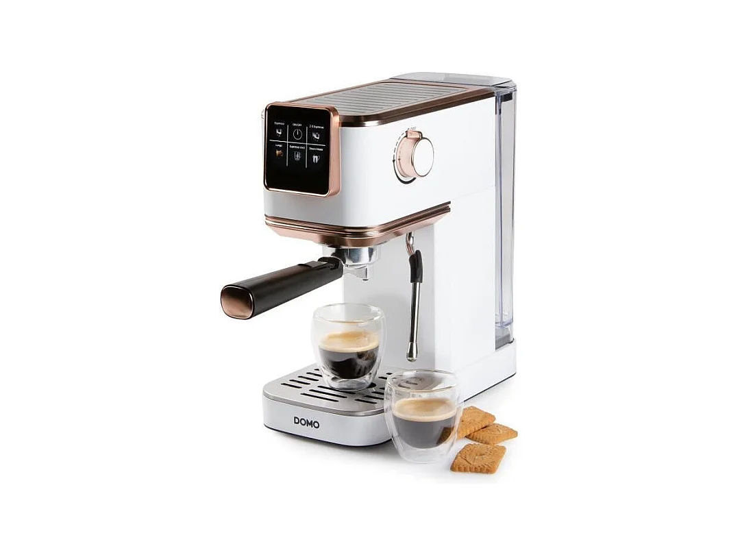Machine a expresso 3 en 1 - DOMO - DO746K - 1350 W - 20 Bar - Blanc / Rose