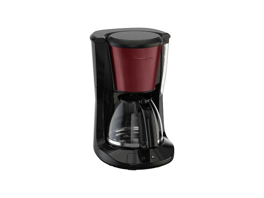 CAFETIERE 1000W 1,25L 10-15 TASSES SUBITO NOIR ROUGE BORDEAUX MOULINEX - FG5S05E0