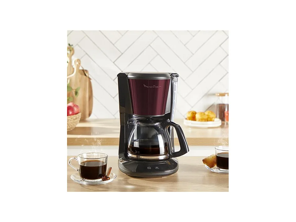 Filterkaffeemaschine Moulinex Subito FG5S05E0 1000W 1,25L Schwarz Rot Bordeaux