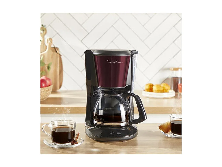 Filterkaffeemaschine Moulinex Subito FG5S05E0 1000W 1,25L Schwarz Rot Bordeaux