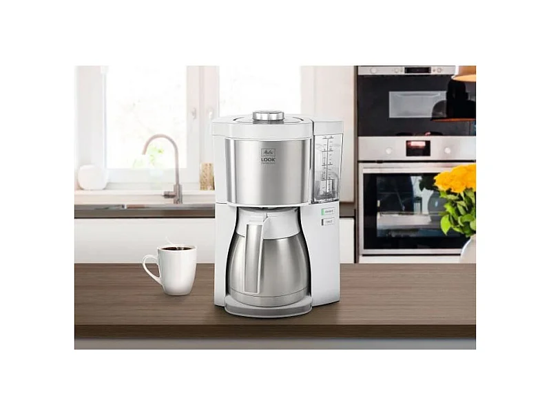 Machine a café MELITTA - Look V Therm Perfection 1025-15 Blanc/Acier Brossé