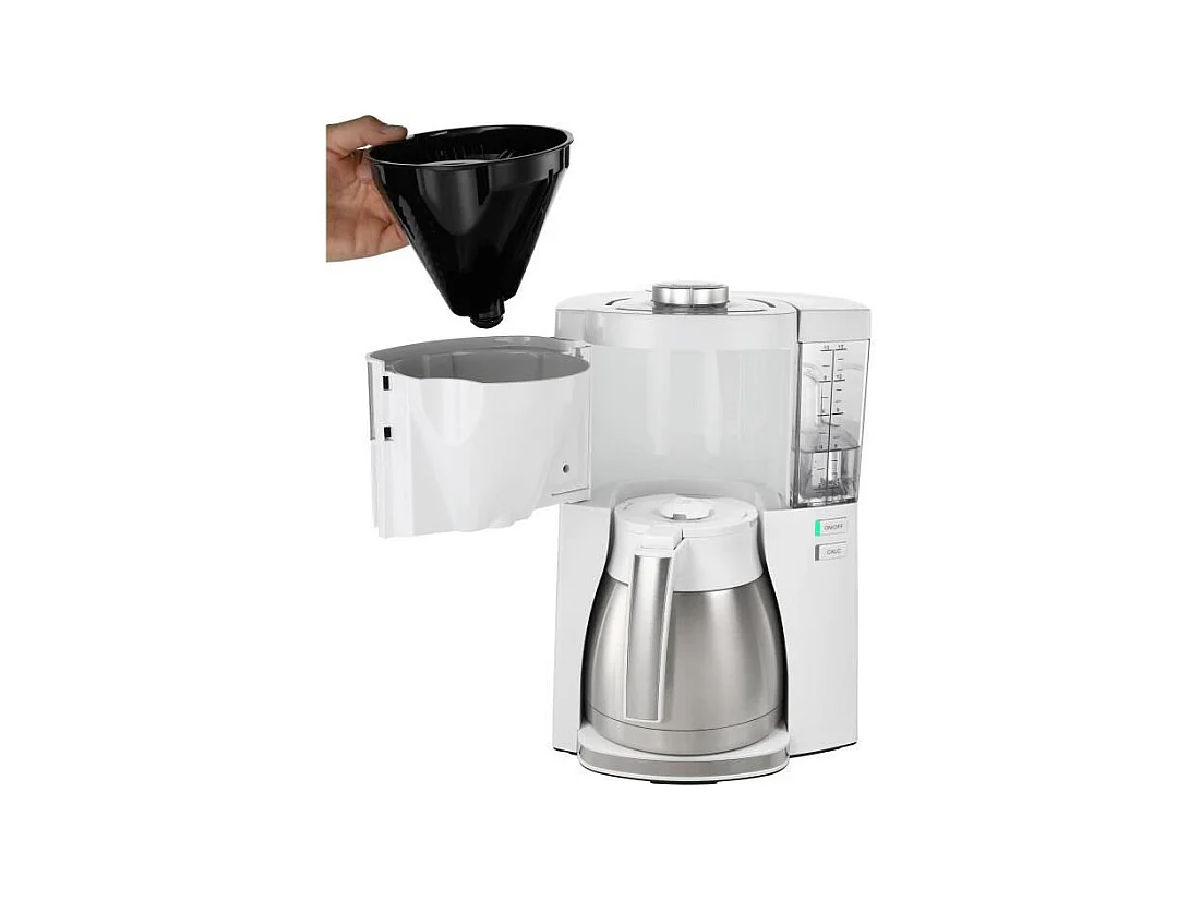 Machine a café MELITTA - Look V Therm Perfection 1025-15 Blanc/Acier Brossé