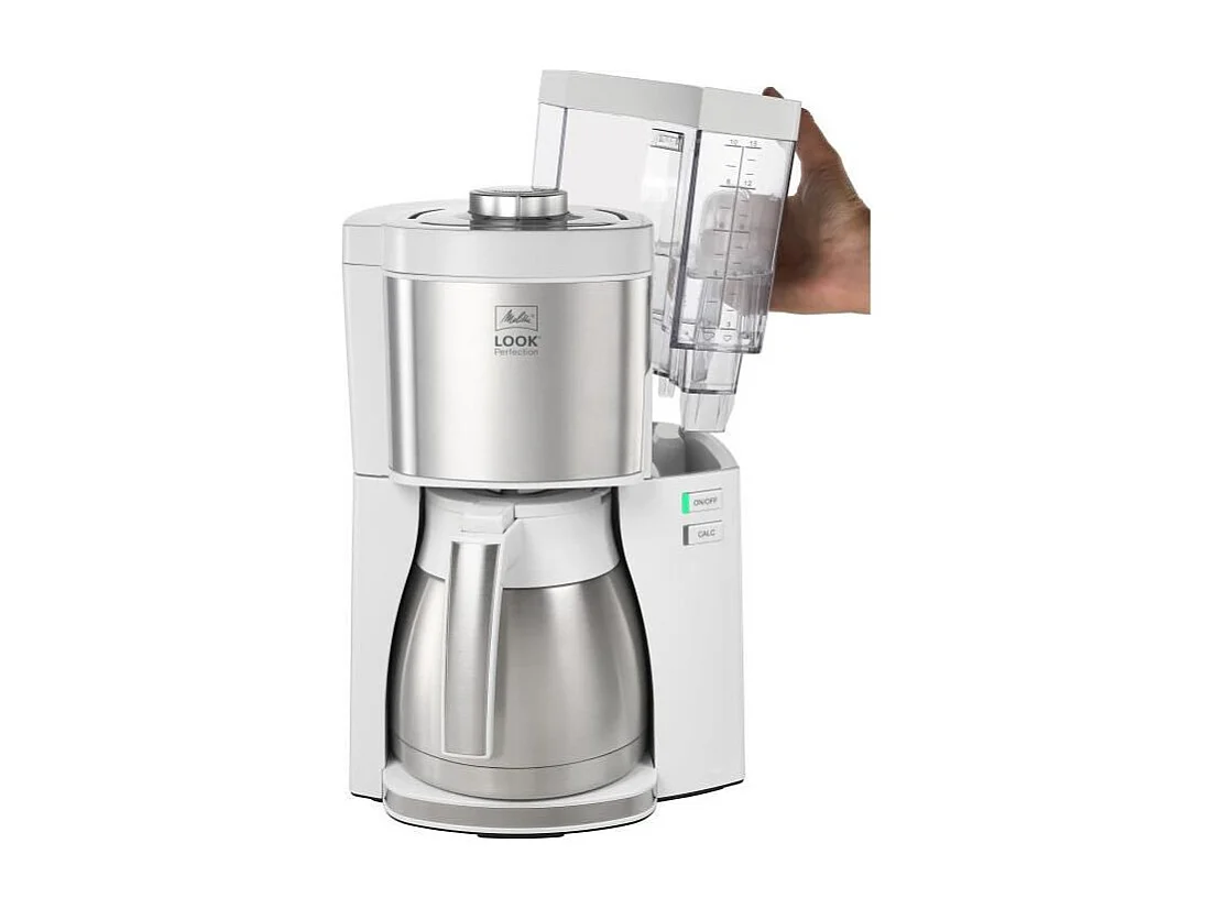 Machine a café MELITTA - Look V Therm Perfection 1025-15 Blanc/Acier Brossé