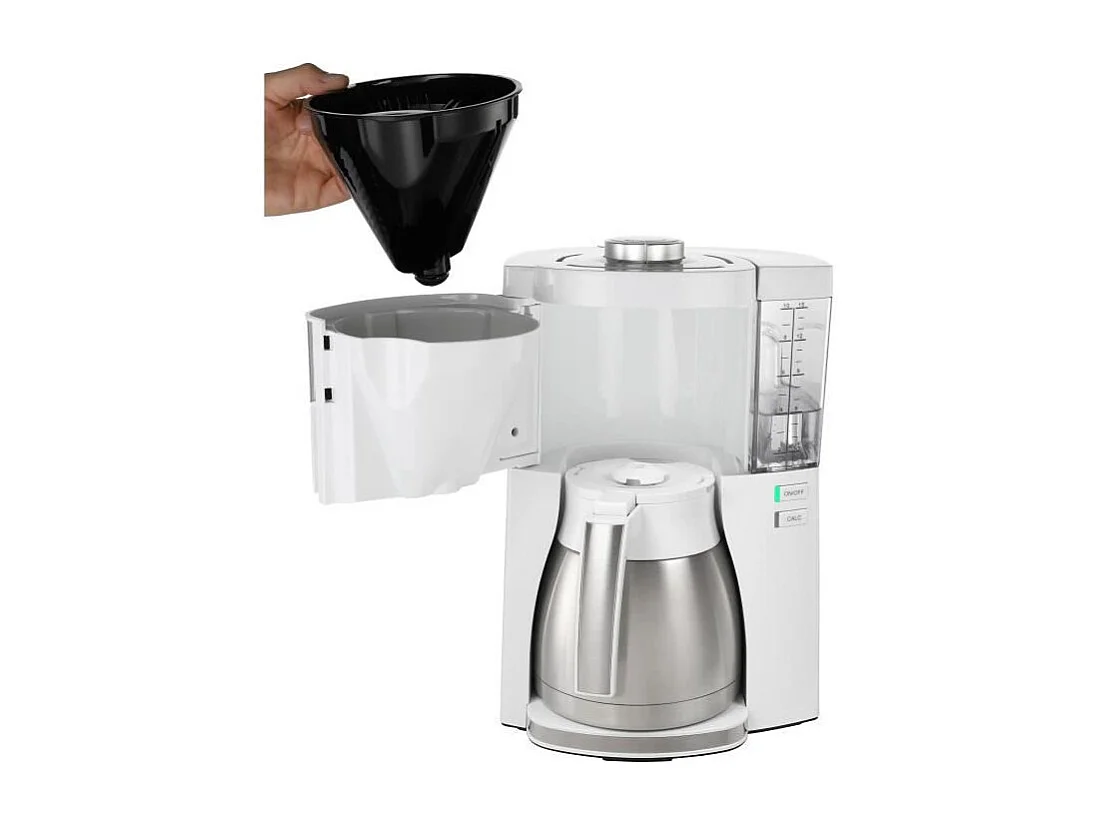 Machine a café MELITTA - Look V Therm Perfection 1025-15 Blanc/Acier Brossé