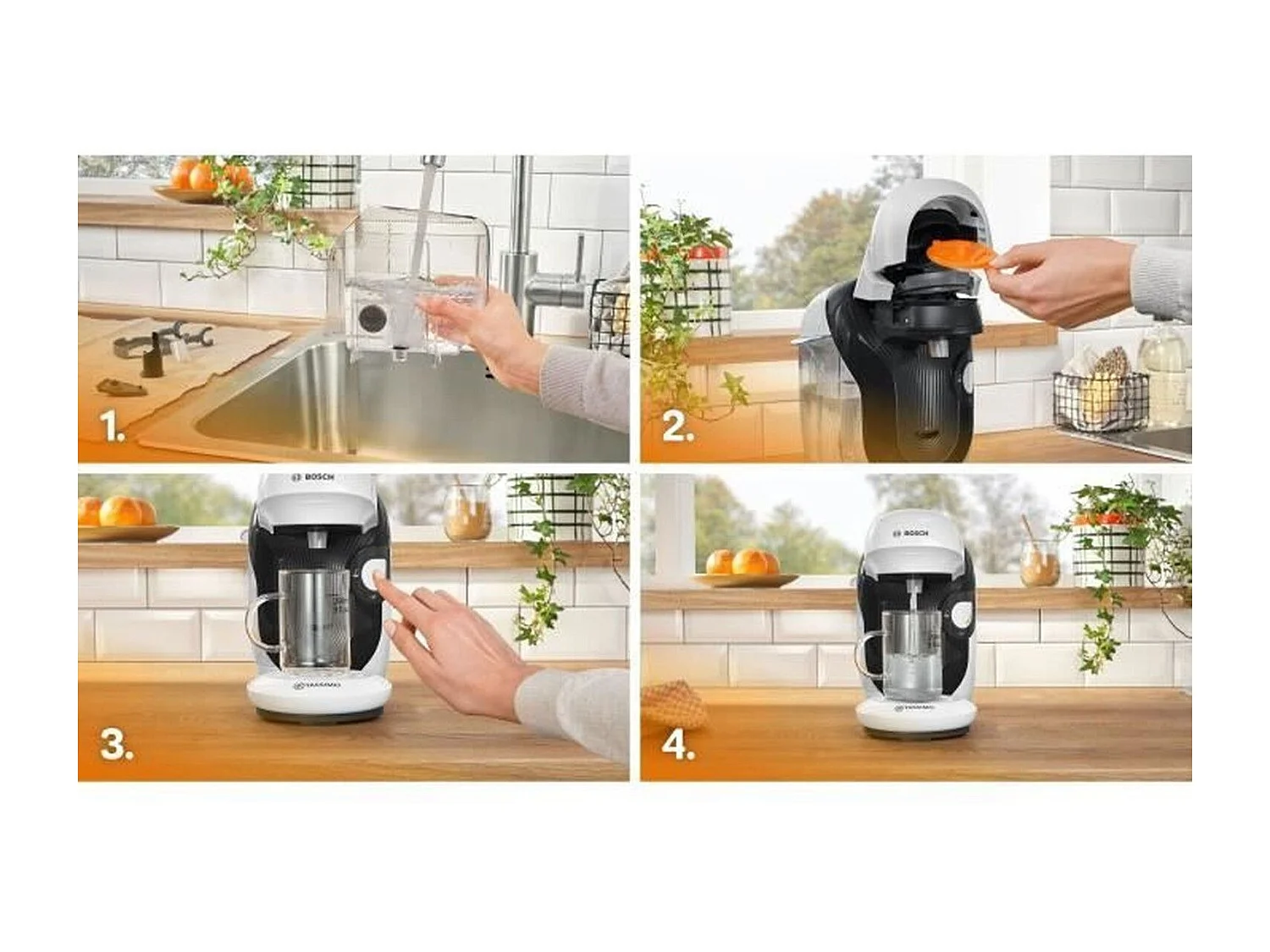 Cafetera multibebidas Tassimo T11 Style, blanca - 1400 W