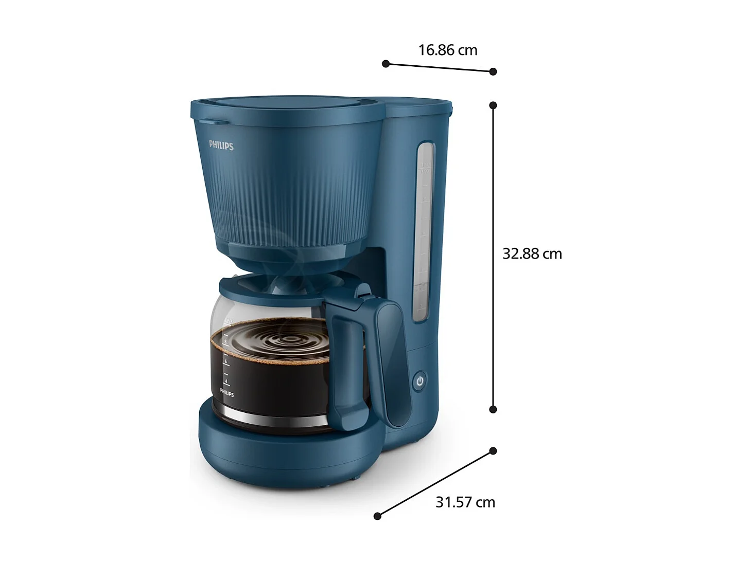 Philips HD7411 70 Serie 3000 Filterkaffeemaschine 1,2L Blau