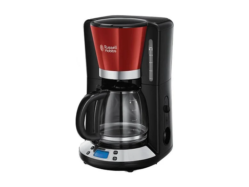 RUSSELL HOBBS 24031-56 Cafetiere Filtre Programmable Colours Plus 24h, Digital, Maintien au Chaud - Rouge