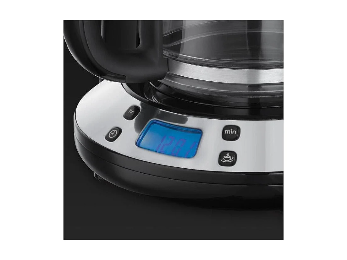 RUSSELL HOBBS 24031-56 Cafetiere Filtre Programmable Colours Plus 24h, Digital, Maintien au Chaud - Rouge