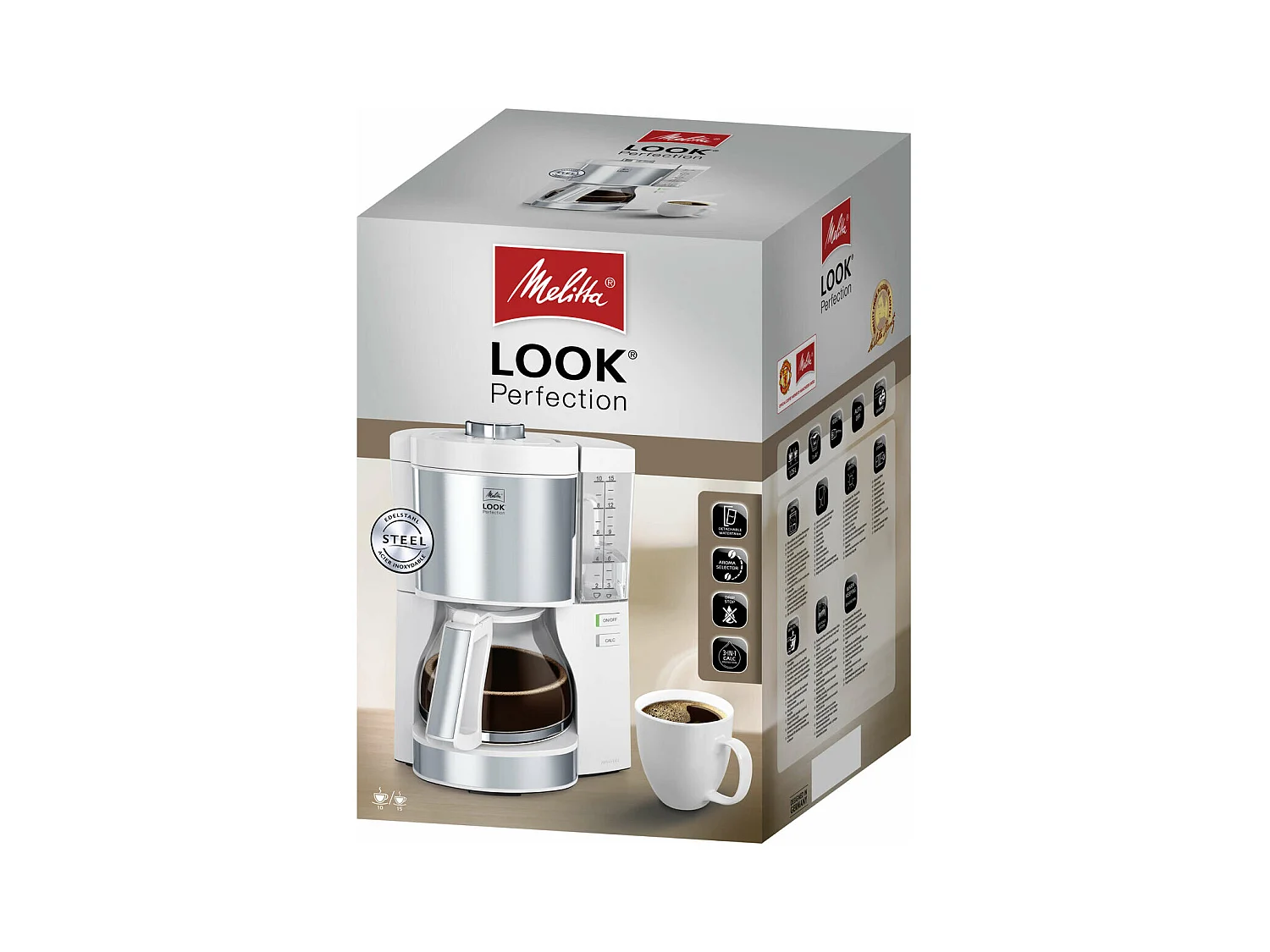 Cafétière électrique Melitta SM3590 Blanc 1080 W 1,25 L