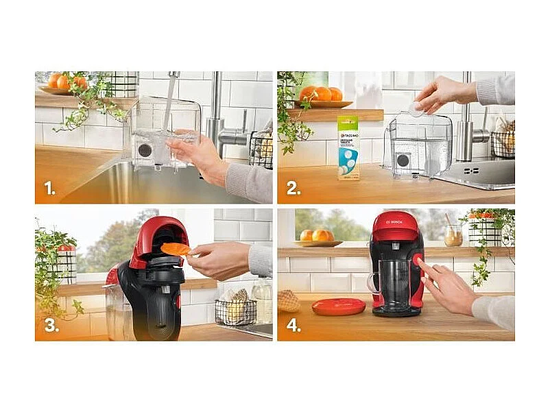 Machine a café multi-boissons - BOSCH - TASSIMO - T11 Style rouge - 1400 W