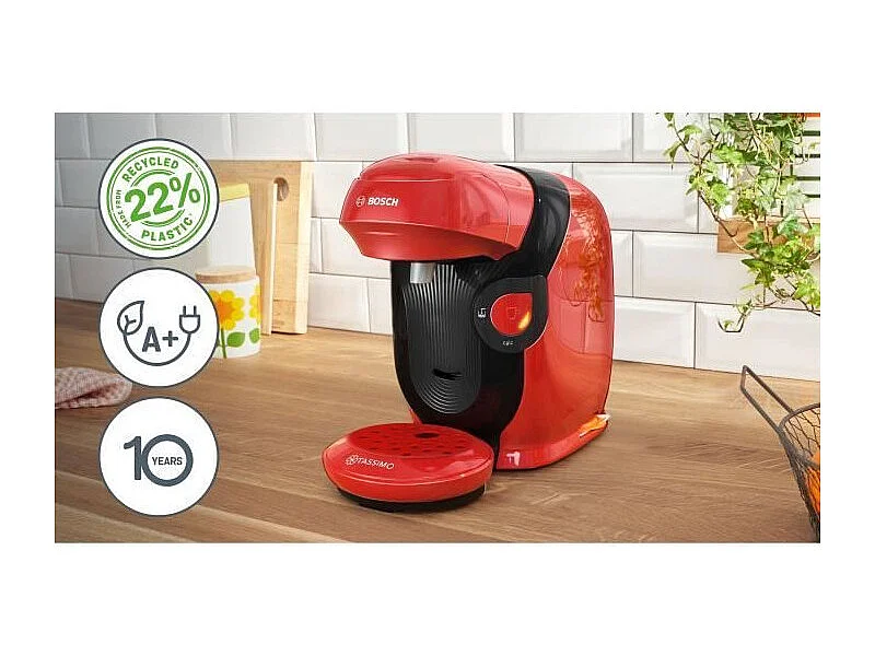 Machine a café multi-boissons - BOSCH - TASSIMO - T11 Style rouge - 1400 W