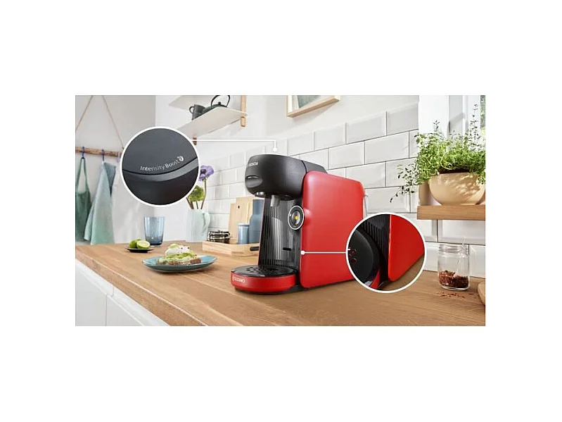 Machine a café multi-boissons - BOSCH TASSIMO - TAS163E - T16 Finesse - 1400 W - 0,7 l - Rouge