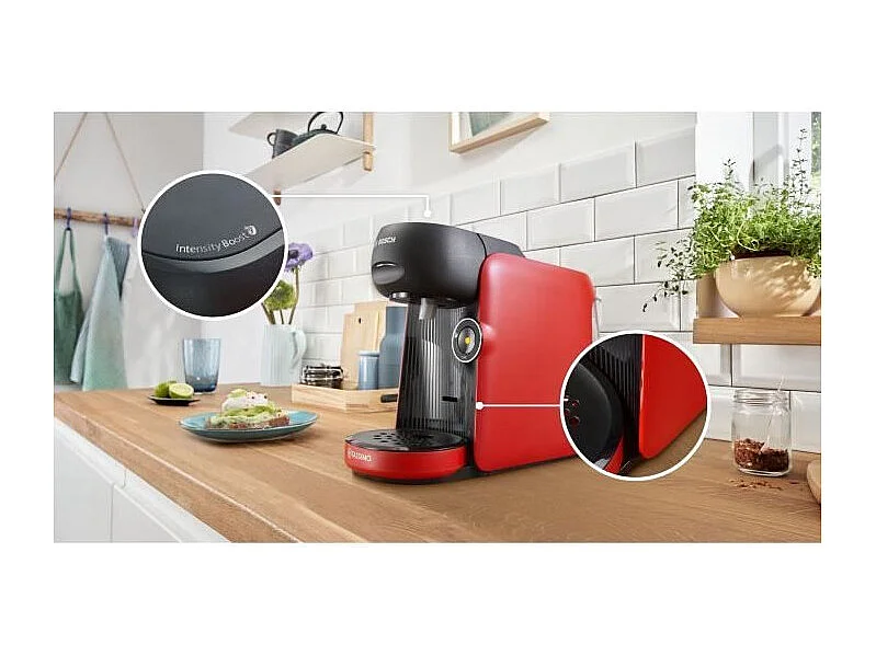 Cafetera multibebidas TASSIMO TAS163E - T16 Finesse - 1400 W - 0,7 L - Roja