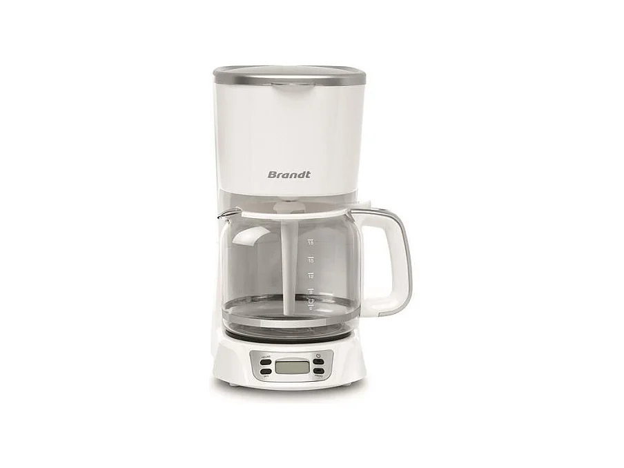 Cafetière Programmable 18 Tasses Blanc Silver Brandt - CAF1318ES