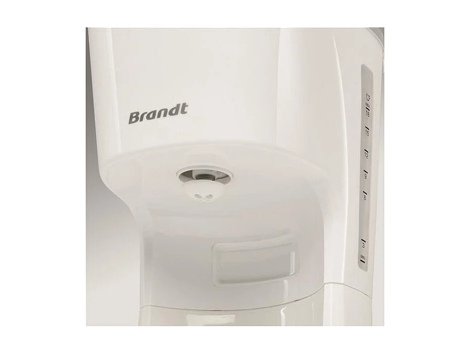 Cafetière Programmable 18 Tasses Blanc Silver Brandt - CAF1318ES