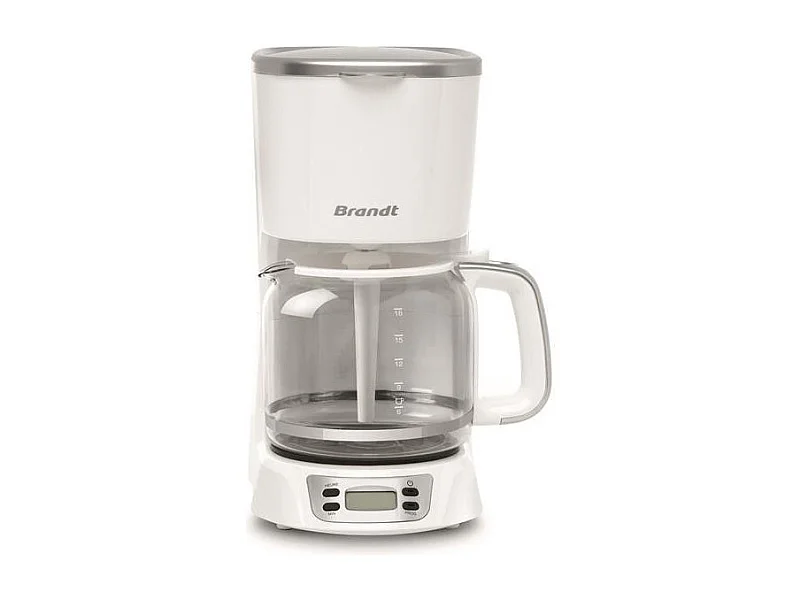 Cafetière Programmable 18 Tasses Blanc Silver Brandt - CAF1318ES