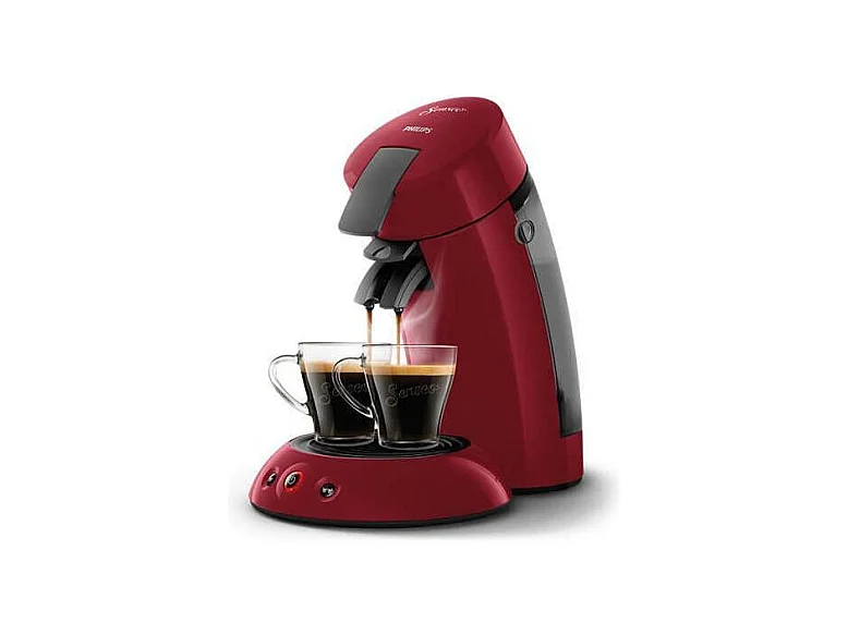 Machine a cafe dosette SENSEO ORIGINAL Philips HD6553/81, Booster Daromes, Crema Pus, 1 ou 2 tasses, Rouge