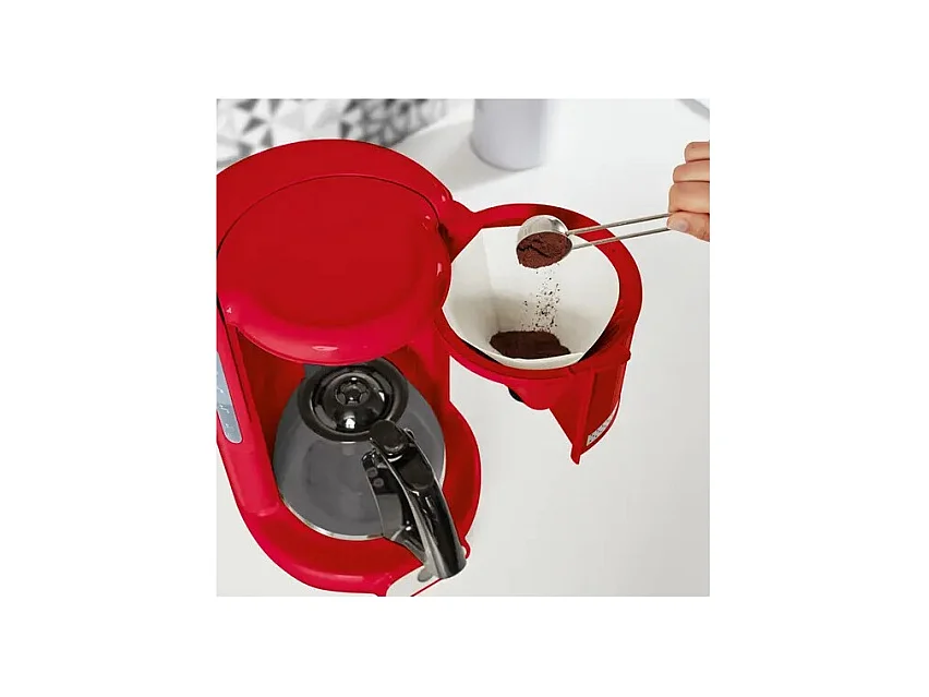 Cafetière filtre Soleil 1000W 15 tasses rétro rouge Moulinex