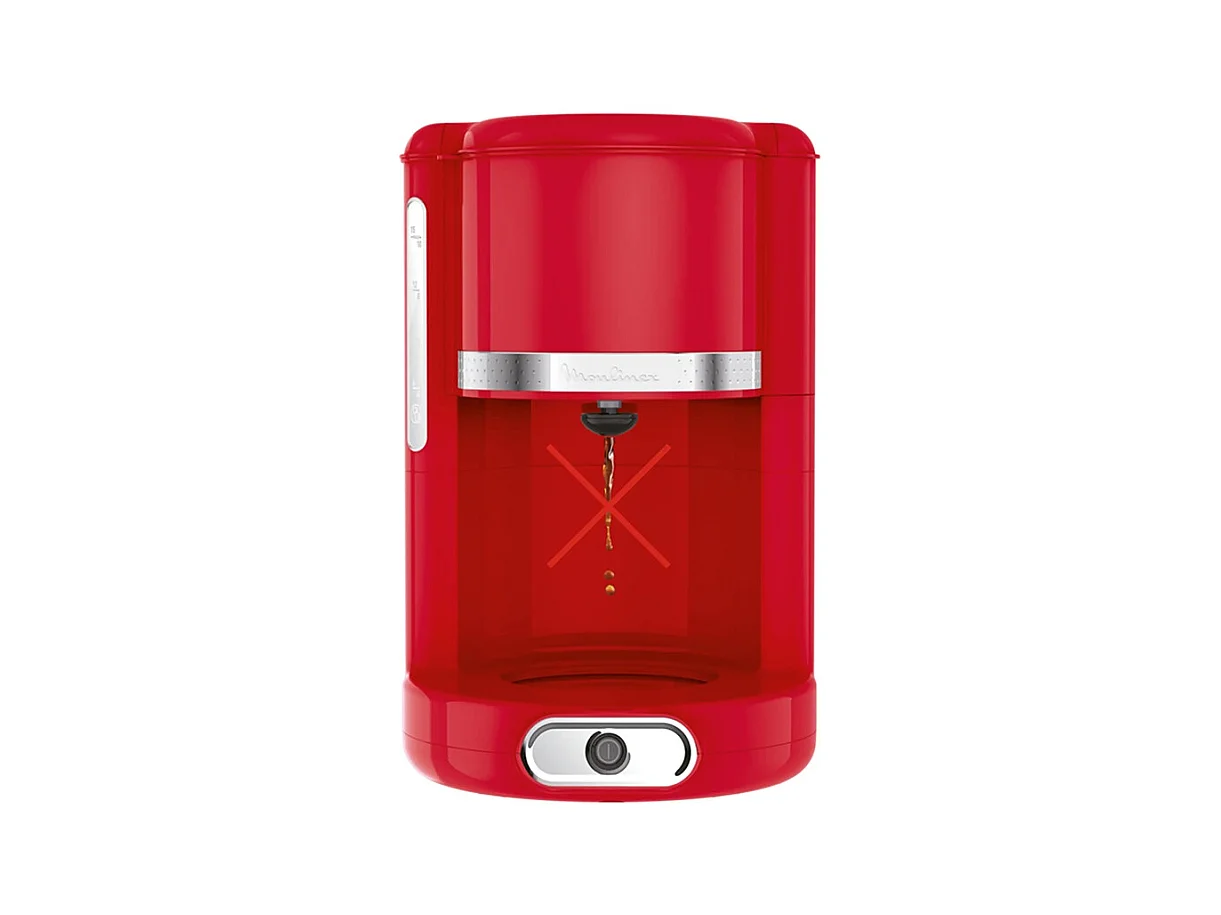 Moulinex Soleil Kaffeemaschine mit Filter 1000W 15 Tassen Retro Rot
