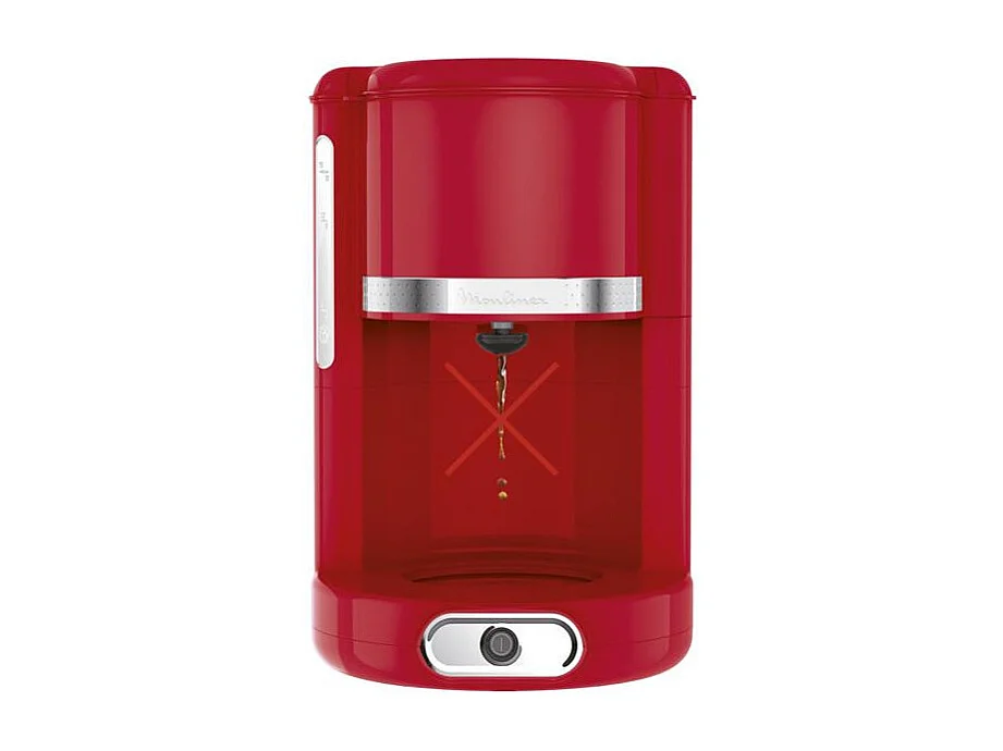 Moulinex Soleil Kaffeemaschine mit Filter 1000W 15 Tassen Retro Rot