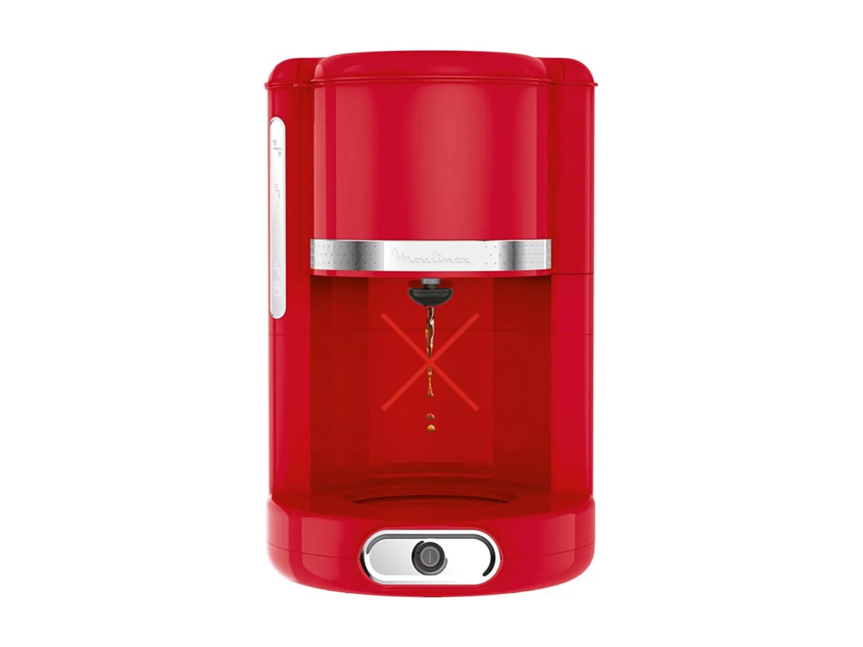 Moulinex Soleil Kaffeemaschine mit Filter 1000W 15 Tassen Retro Rot
