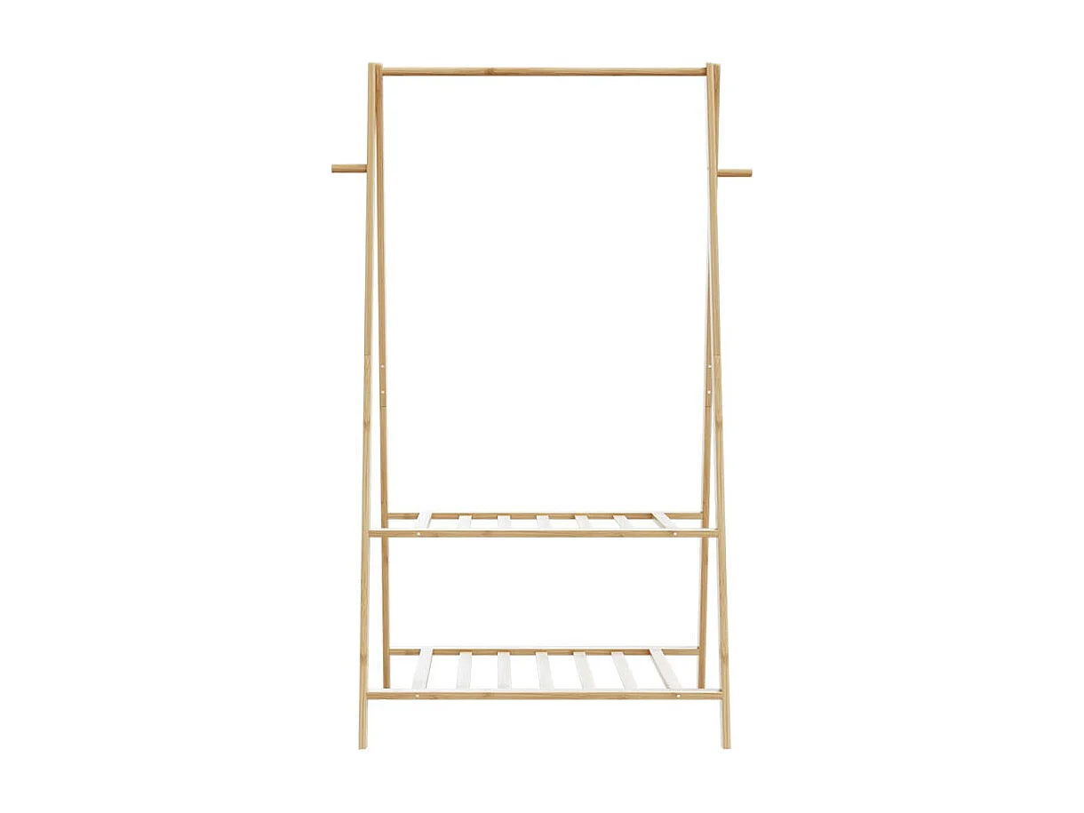 Porte vêtement avec étagères 96x45,5x150,5 cm bambou