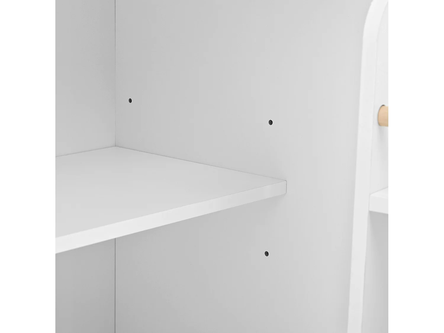 Keukentrolley 100x40x91,5 met uitschuifbare eettafel, afvalbakken en handdoekrek in wit voor keuken en eetkamer