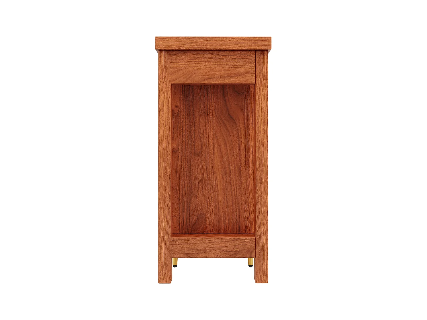 Meuble de bar pivotant 2 portes en rotin Îlot de cuisine avec rangement - plateau extensible (120-187)x79.8x76 cm - marron