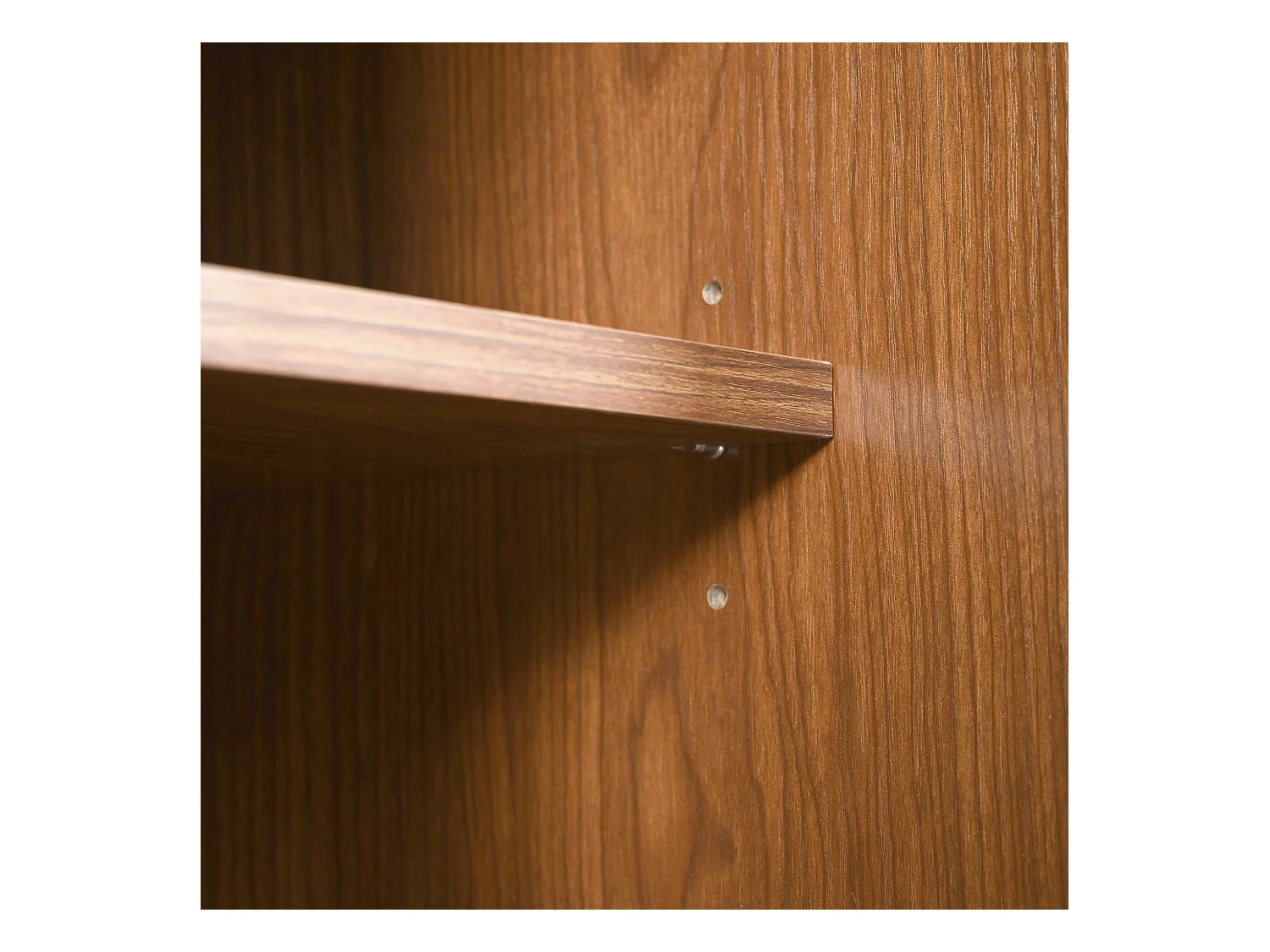 Buffet 120x40x78cm en rotin avec 3 tiroirs et 3 portes - étagères réglables - bois - noyer