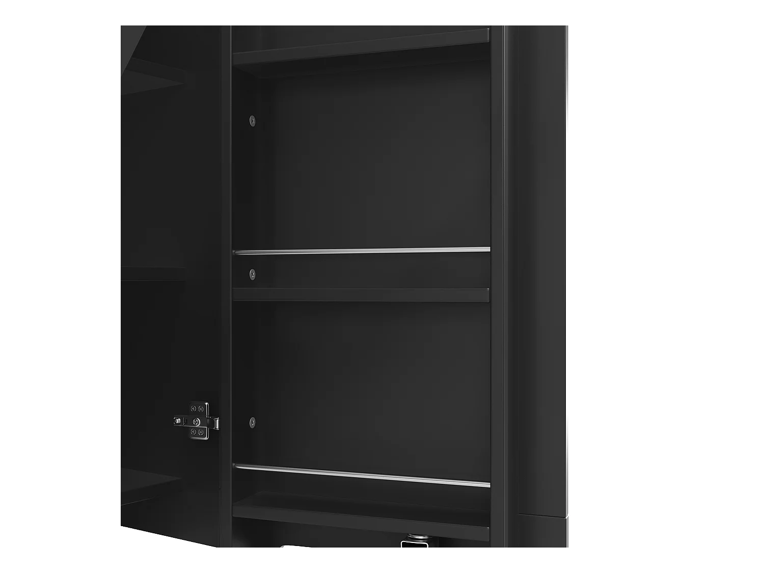 Houten draaibare bartafel met 1 deur en 1 klep - dressoir met uitschuifbaar blad (138-203)×38×105,5cm - zwart