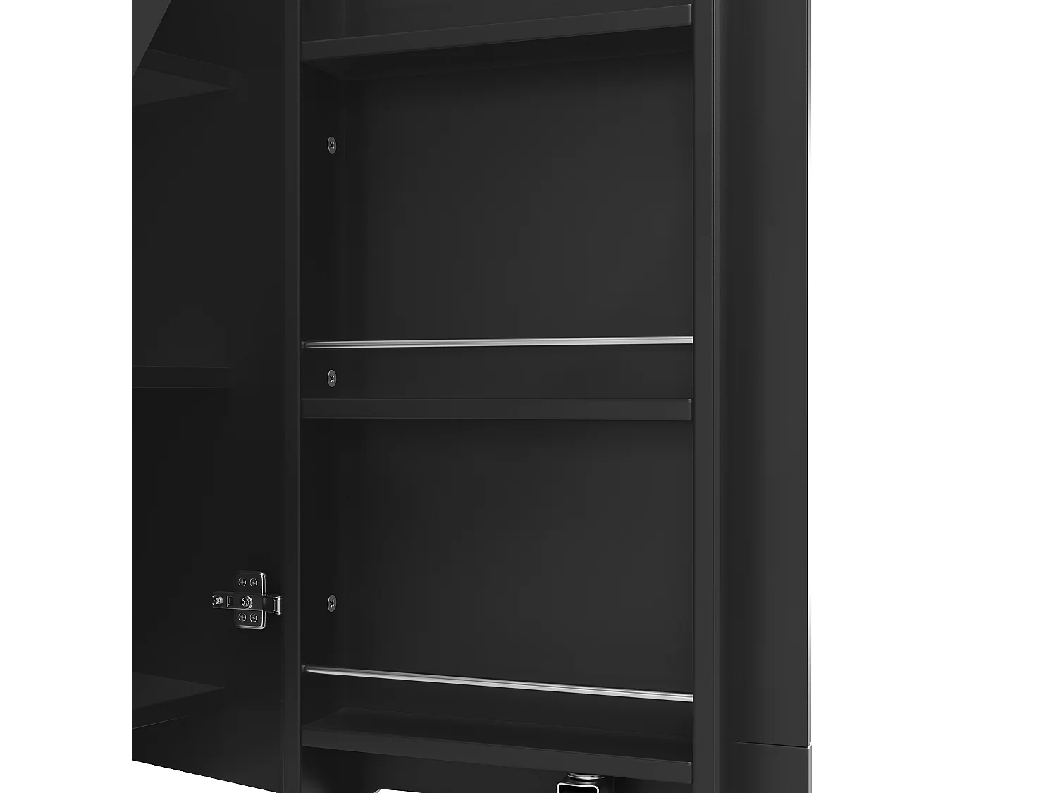 Meuble de bar pivotant en bois 1 porte et 1 rabat - buffet avec plateau extensible (138-203)×38×105.5cm- noir