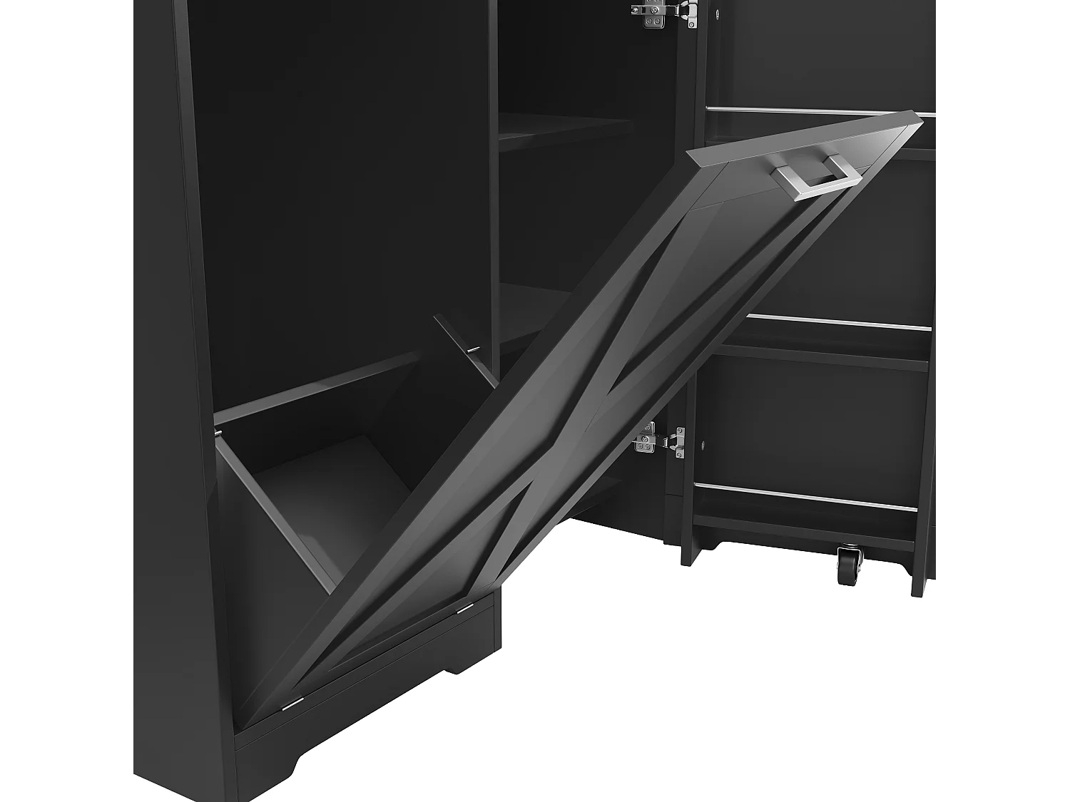 Desserte de cuisine 138/203x38x105.5 cm pivotant en bois 1 porte et 1 rabat - buffet avec plateau extensible - noir