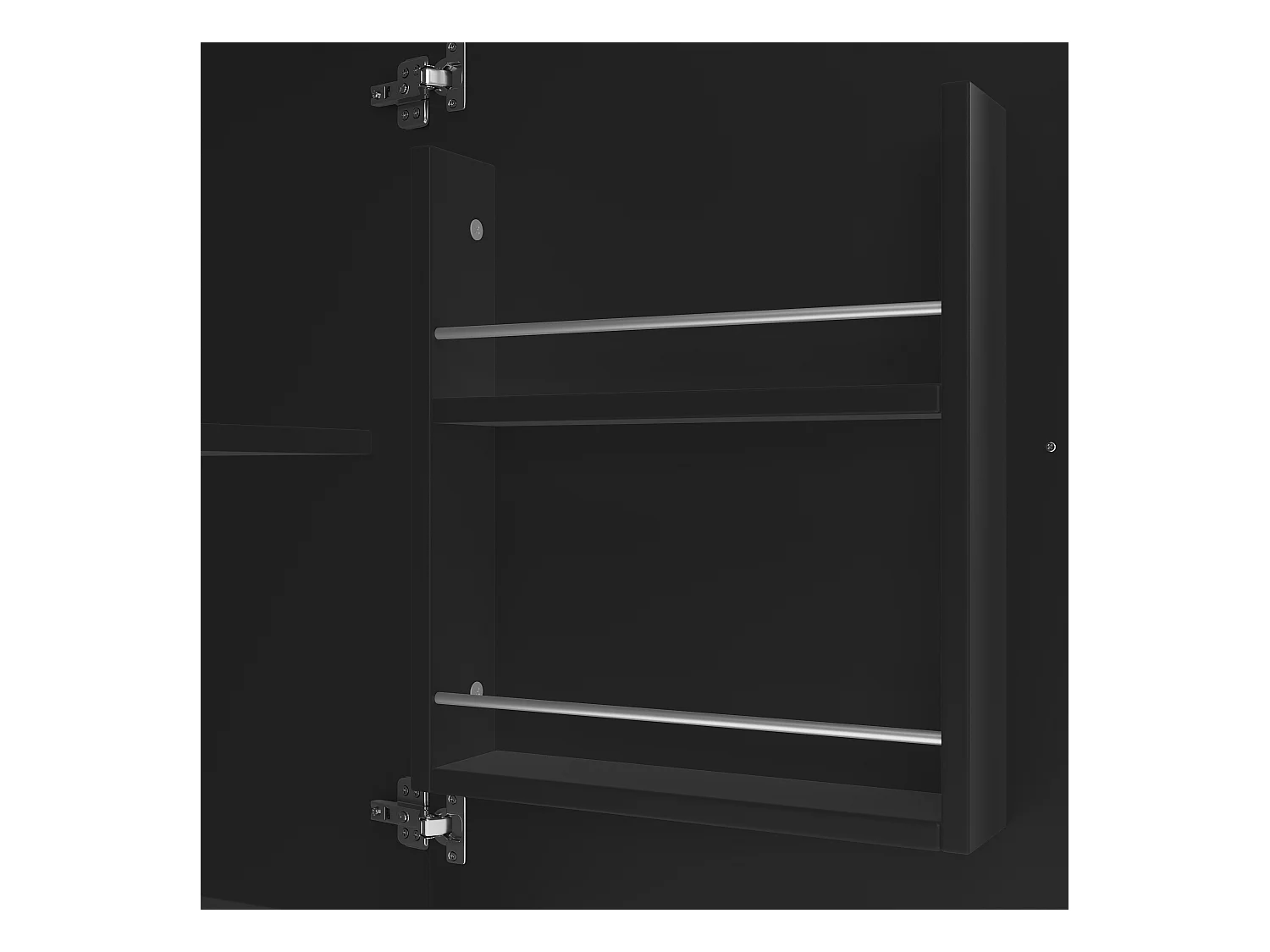 Houten draaibare bartafel met 2 deuren en 2 lades - dressoir met uitschuifbaar blad (138-203)×39×105cm - zwart