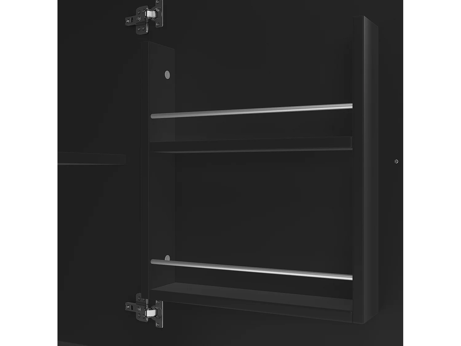 Meuble bar 138x39x105 cm, pivotant 360°, extensible 138-203 cm, rangement multifonction, MDF noir