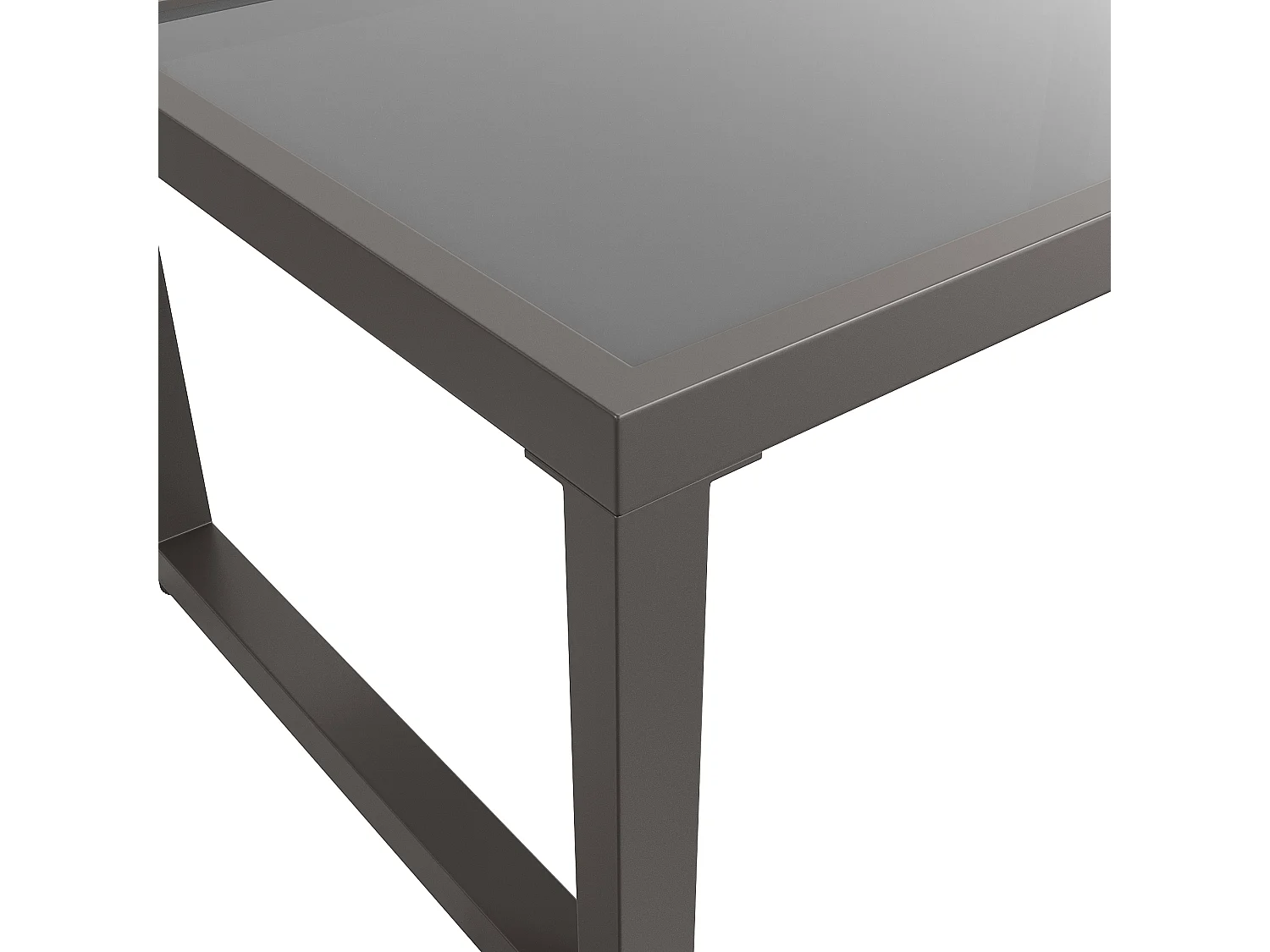 Salon de jardin exterieur 5 places avec coussin - 3 chaises et 1 table - pieds réglables - fer gris