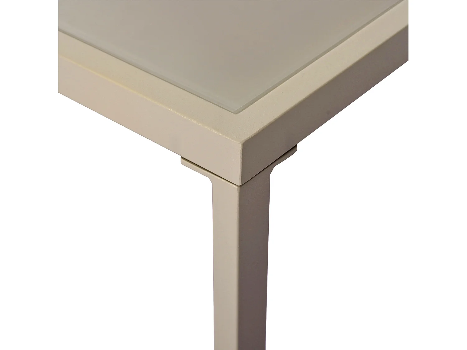 Salon de Jardin Exterieur 5 Places avec Coussin - 3 Chaises et 1 Table - Pieds Réglables - Fer Khaki