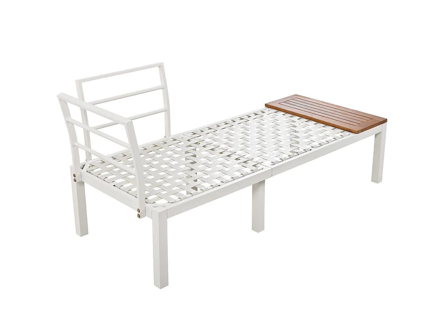 Tuinset, 120x60x66 cm, 2 banken 2-zits, kussens, verstelbare poten, gegalvaniseerd ijzer, beige